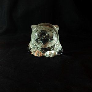 MCM Goebel Crystal Glass OWL Paperweight Vintage Figurine